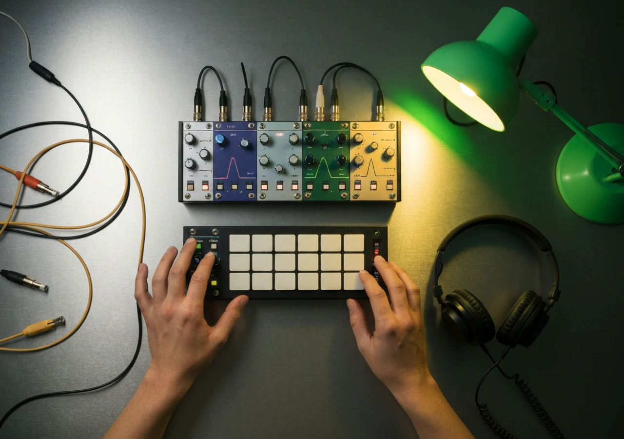 Chip sound tags represented by abstract waveform modules