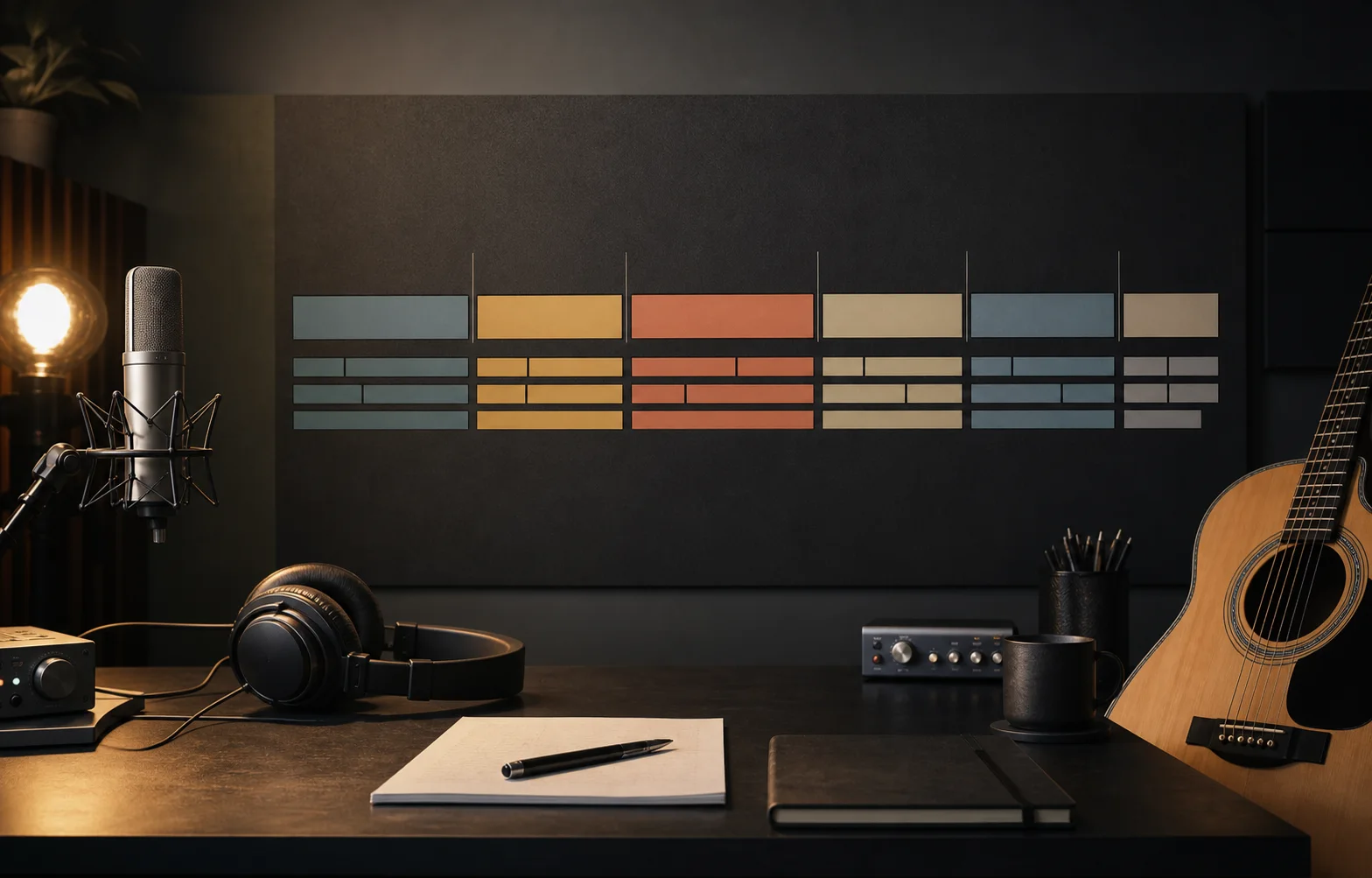 Country-Arrangement mit Stimme, Strophe, Refrain, Bridge, Solo und Ende
