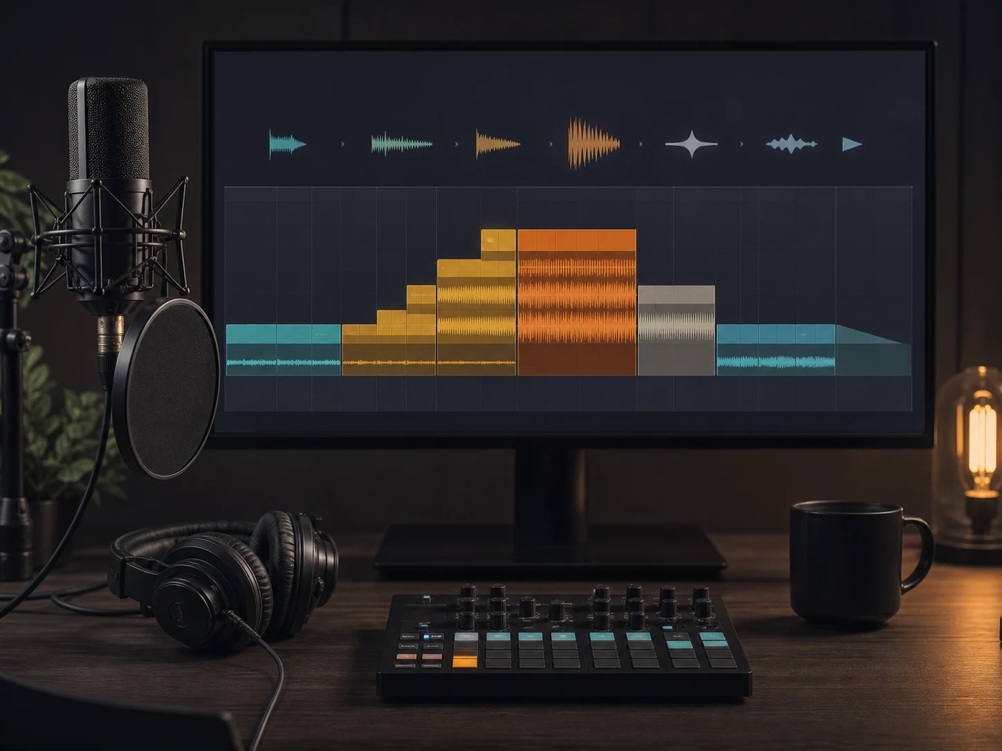 Arreglo EDM con verso, build, drop, breakdown y outro