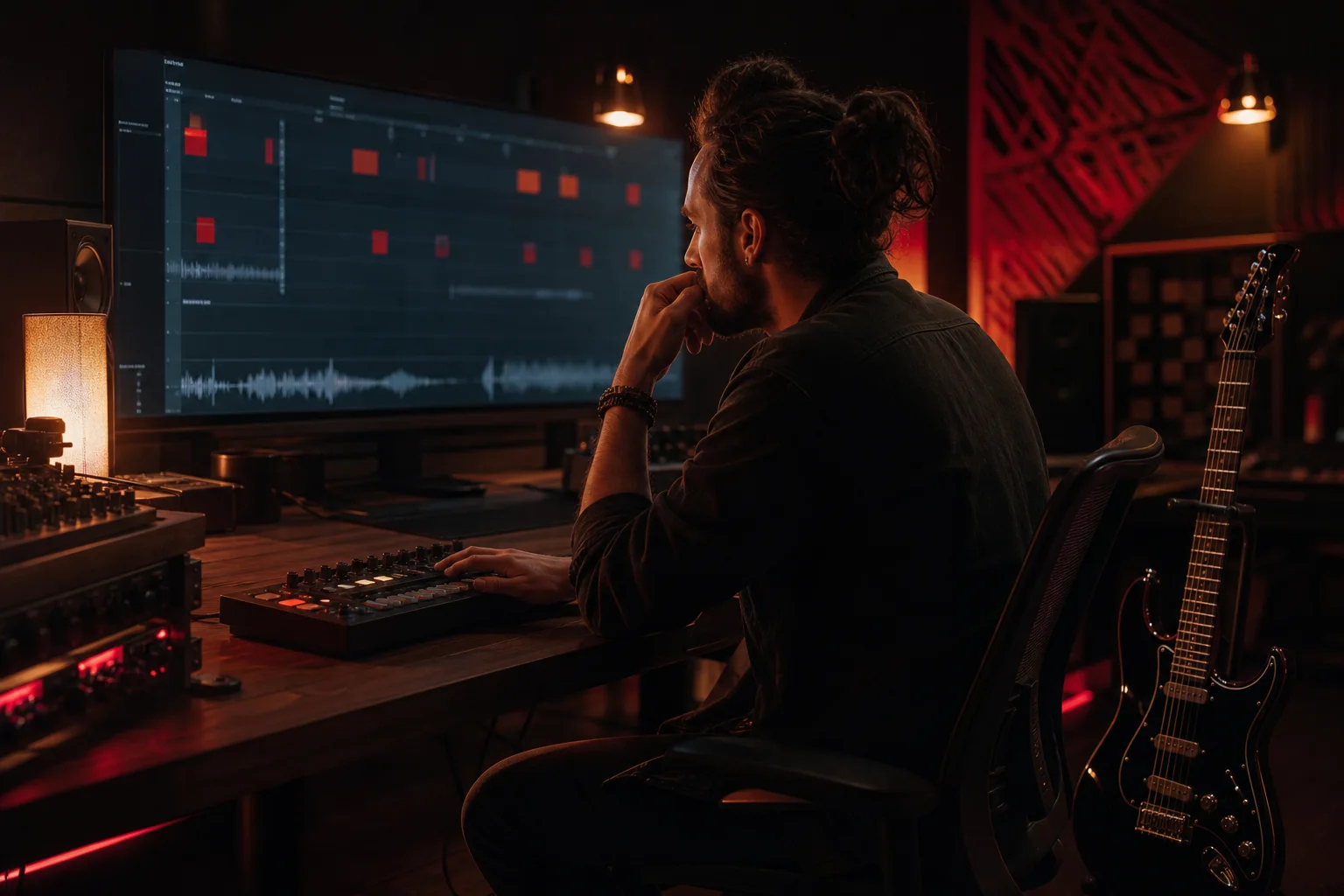 Game-Sounddesigner plant gitarrengetriebene Musik um Action-Marker und Höhepunkt