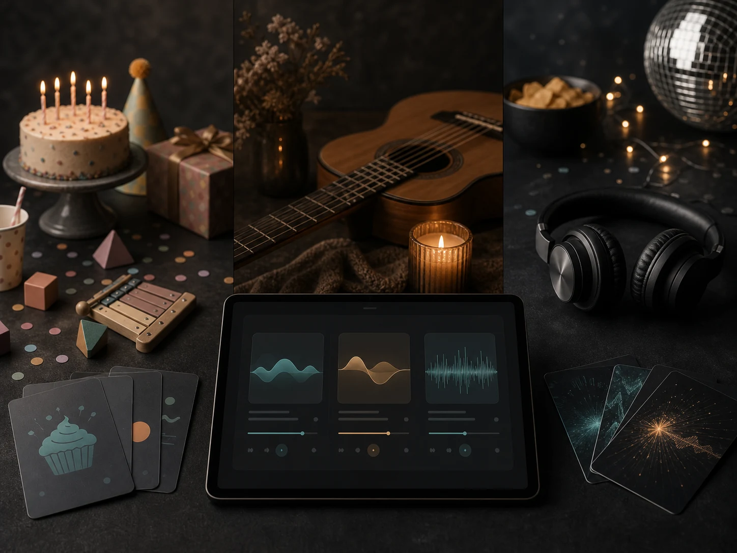 Birthday music moods and styles arranged for different people and celebrations
