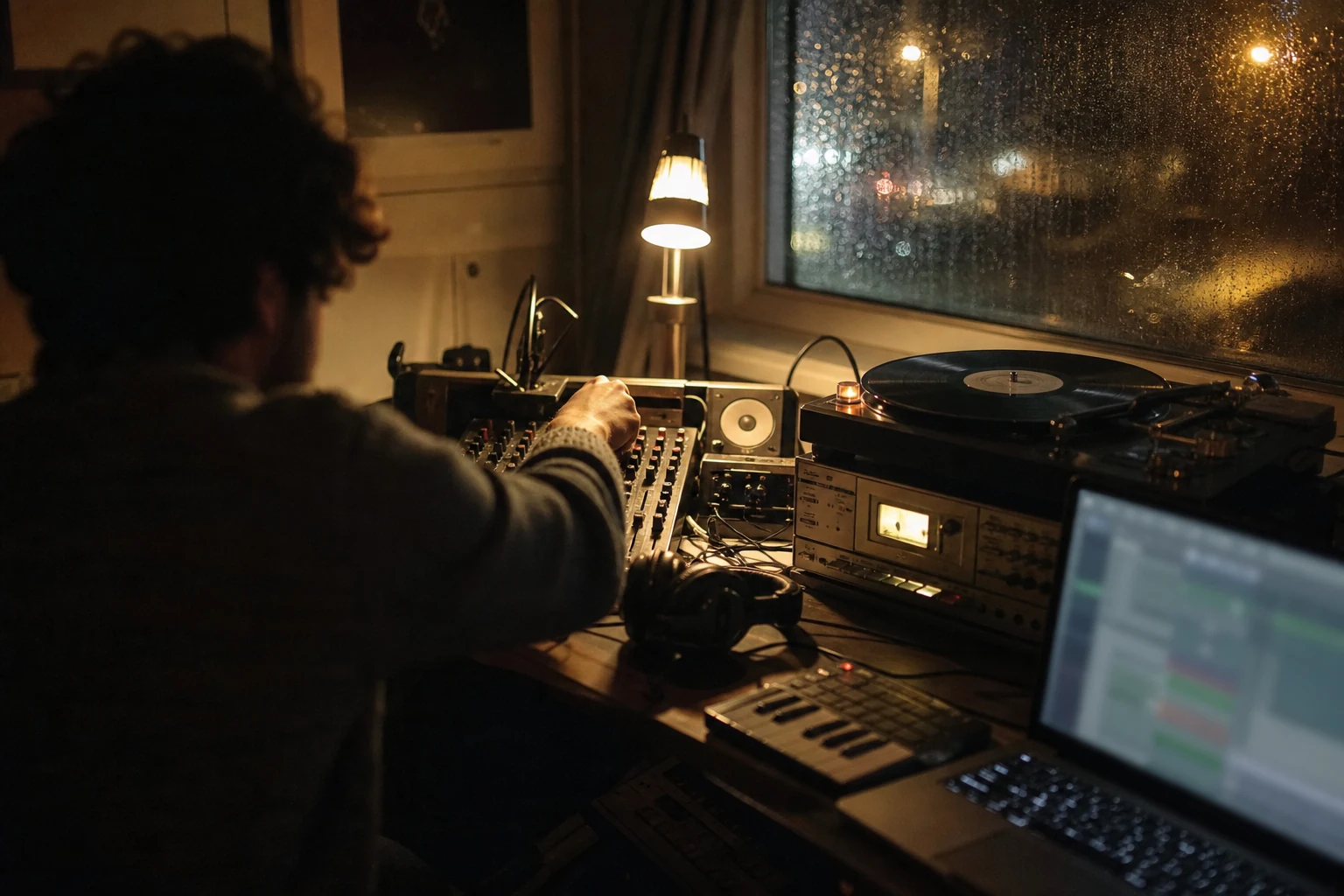 Flux musical avec options d'ambiance lo-fi