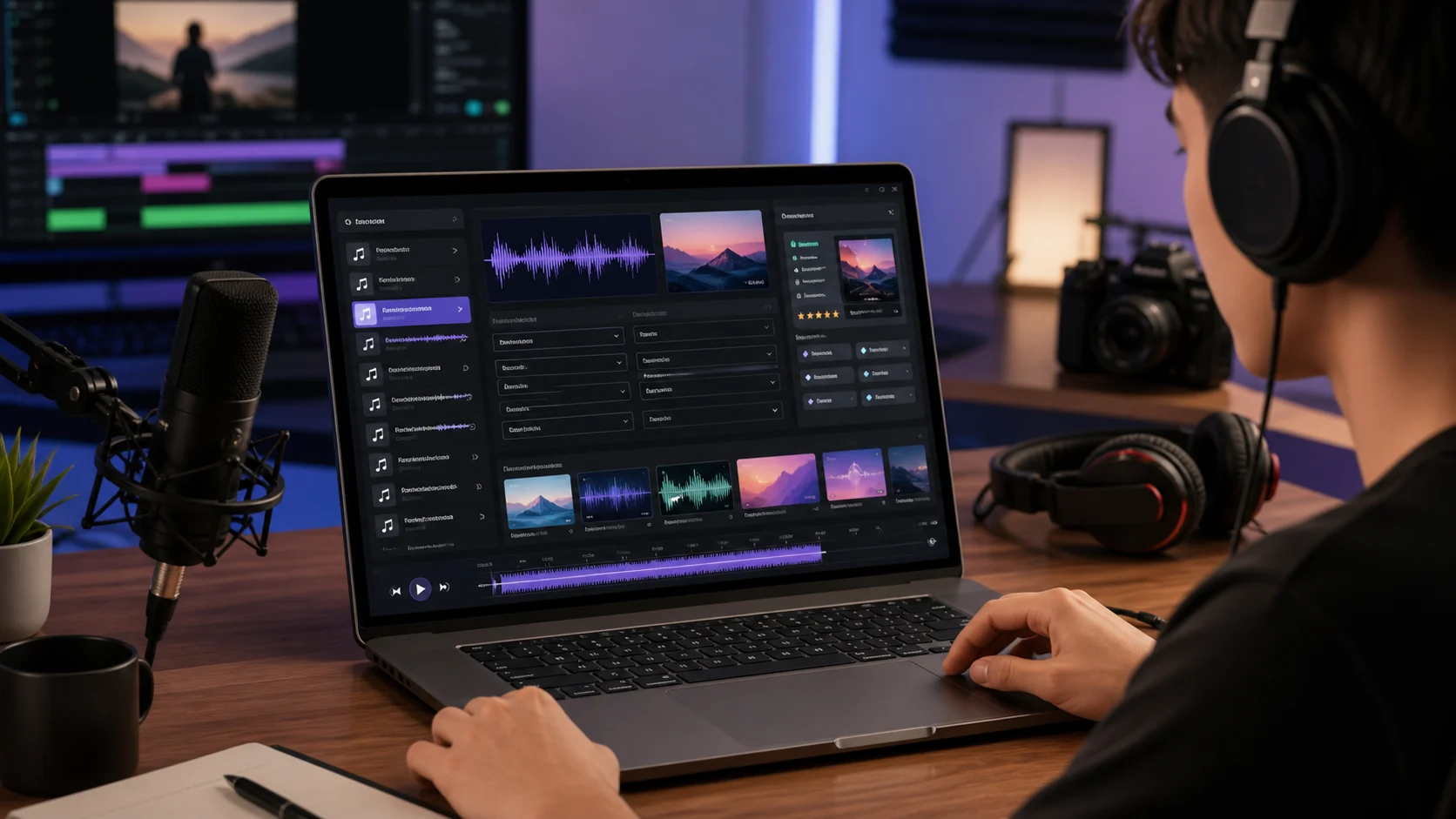 Content creator editing audio metadata