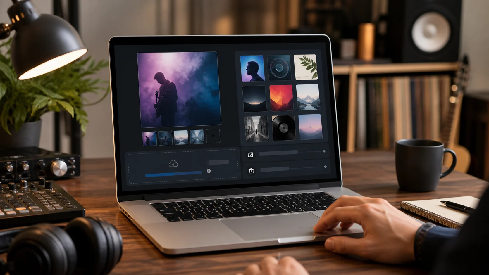 Album artwork upload in a music metadata editor