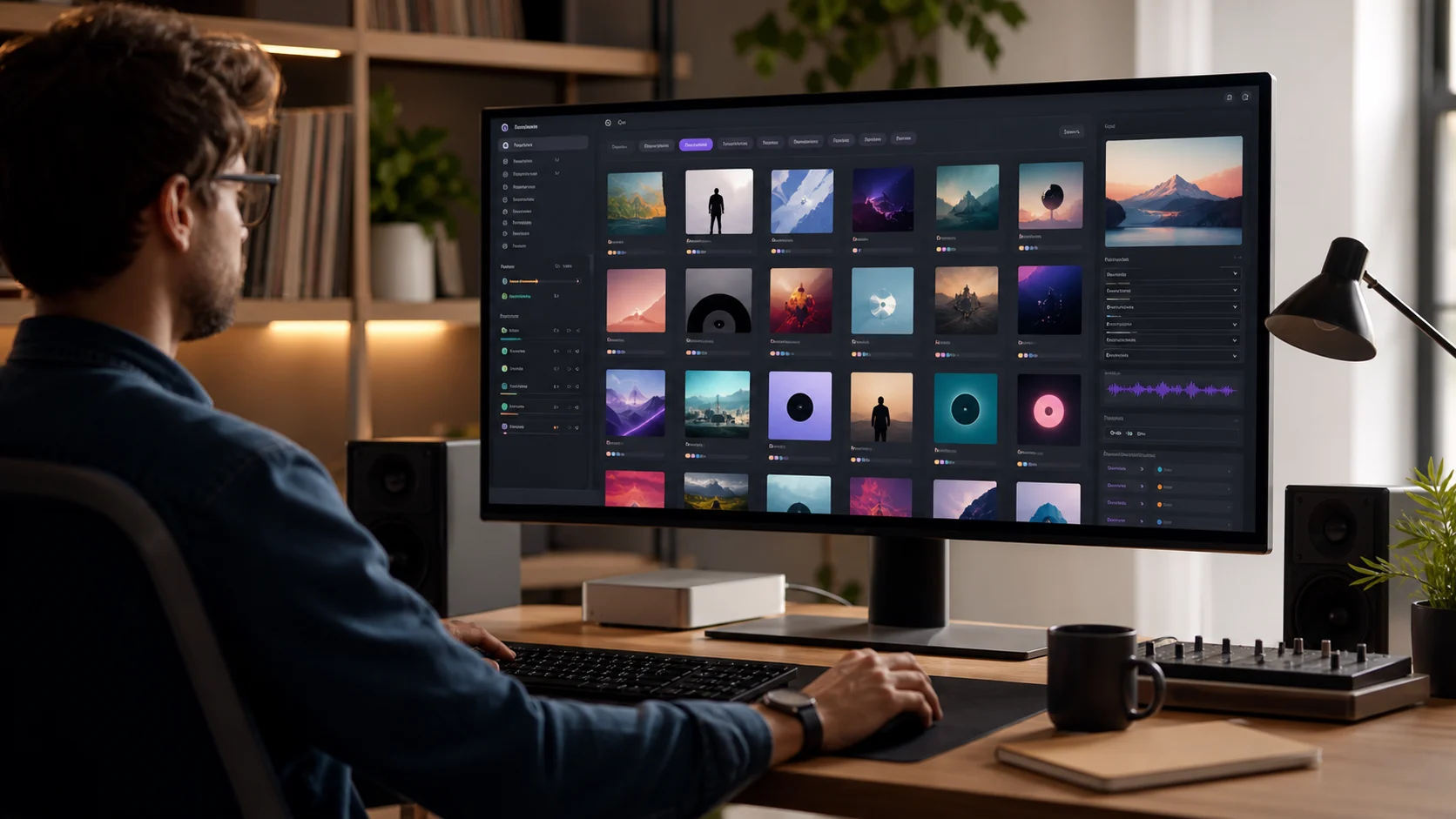 Organized digital music library
