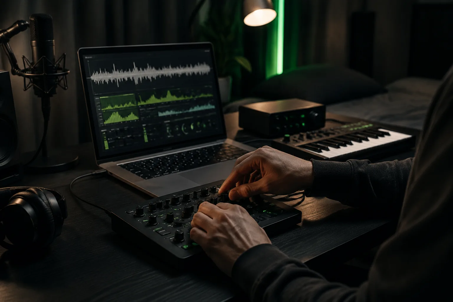 Controles de audio Slowed and Reverb para velocidad tono y reverberación